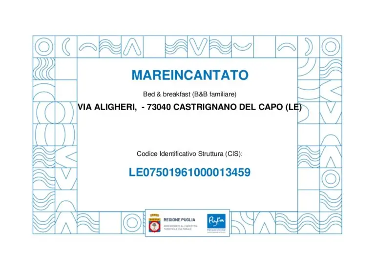 Certificato del Codice Identificativo di Struttura